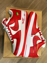 Cargar imagen en el visor de la galería, Louis Vuitton Nike Air Force 1 Low By Virgil Abloh White Red